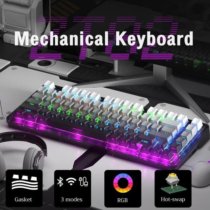 vrimas00 - furycube zt82 mechanical keyboard 82 keys tri-mode hot swap rgb