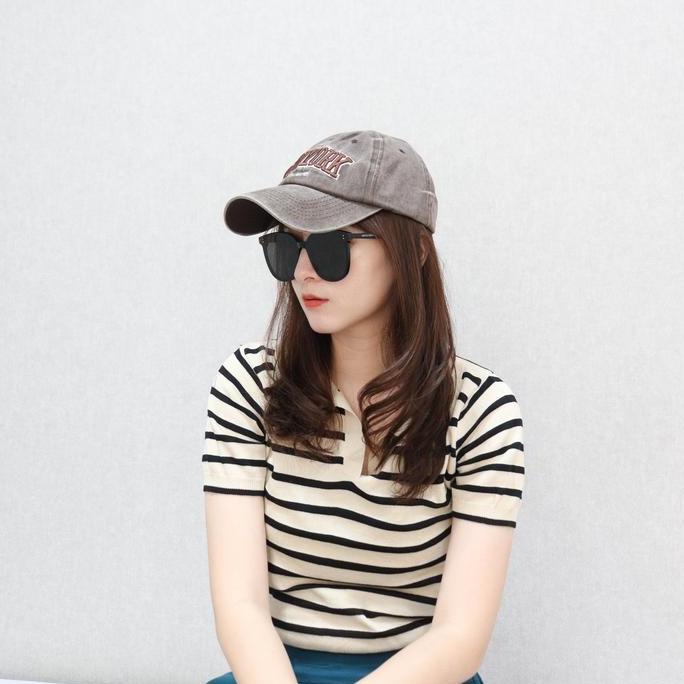 Bisainstan- Haechan Topi Dewasa Baseball  Style Visor Pendek Topi Pria Dan Wanita Bahan Cotton Jeans