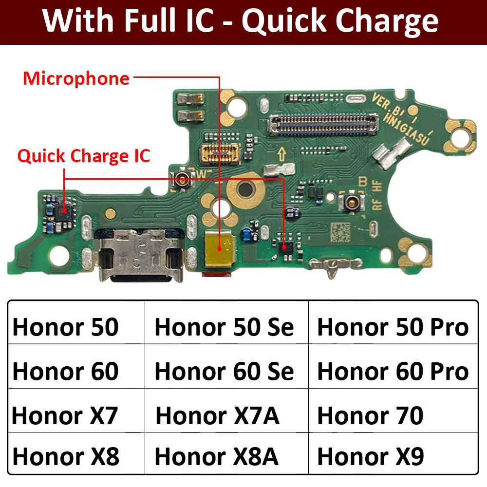 Konektor Papan Pengisian Daya USB Plug Port Dock Flex Cable Untuk Huawei Honor 50 60 70 Pro Se lite