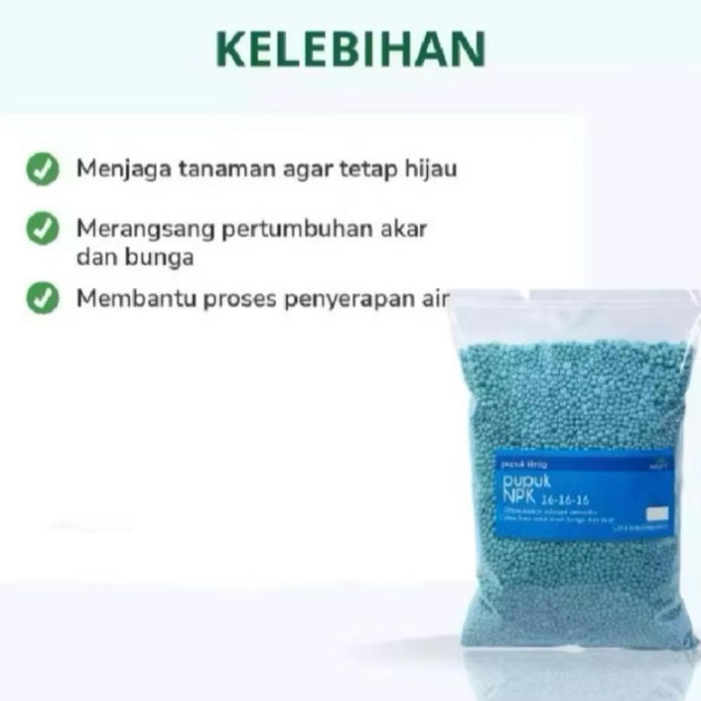 Bisa Cod Pupuk Npk (Nutrisi Pembenah Kesuburan) Biru 16 Kemasan Repack 1 Kg ( Mutiara Padi Sawit Pel