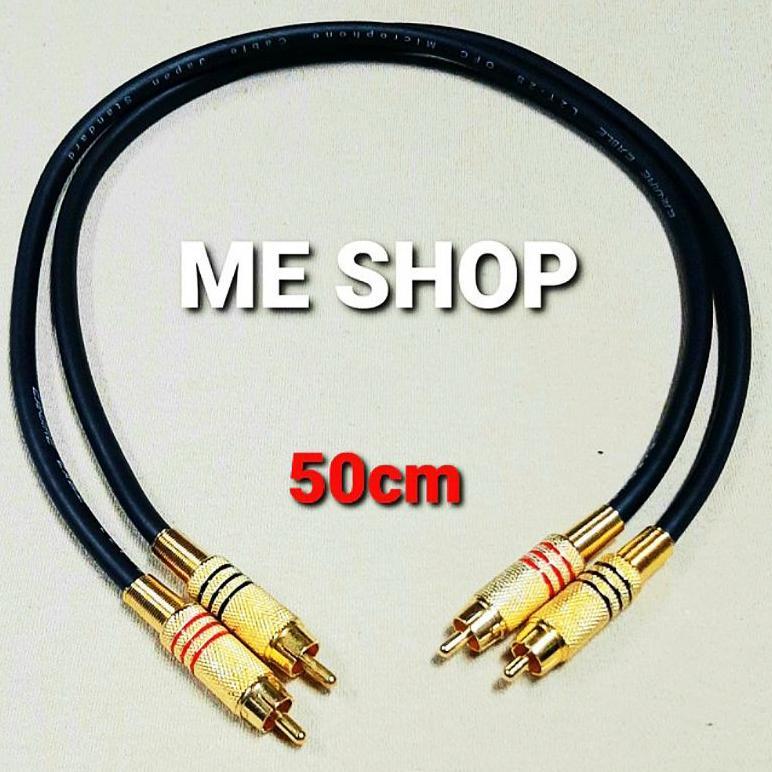 AudioWhell- Kabel jack RCA pendek - kabel canare rca gold Set