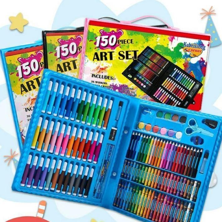 BEST DEALS PENSIL WARNA 150 PCS ART SET-CRAYON 150 PCS FULL SET-LENGKAP ALAT MELUKIS MENGGAMBAR ANAK