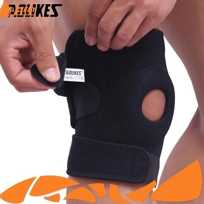 Original Kneepad Aolikes 3 Strap Adjustable Aolikes Pelindung Deker Lutut Knee Pad Knee Support