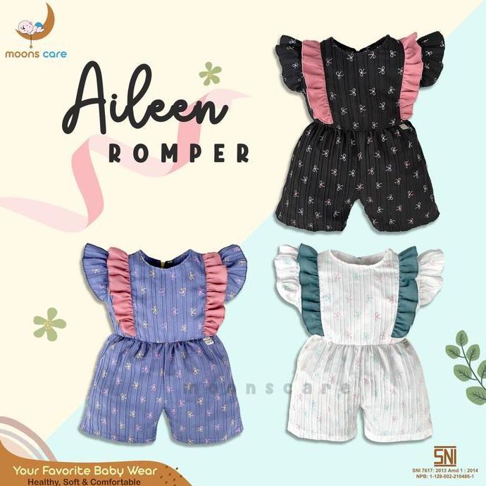 MOONSCARE SNI AILEEN ROMPEER FASHION BABY / BAJU KODOK MOTIF SETELAN KODOK ANAK PEREMPUAN  JUMPER JU