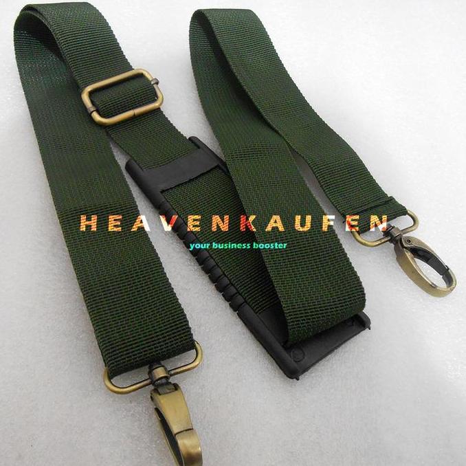 ASLI Tali Selempang Tas / Strap Tas Pria Lebar 3,8 cm Warna Hijau Army Hijau TNI Tentara Kait ATG RE