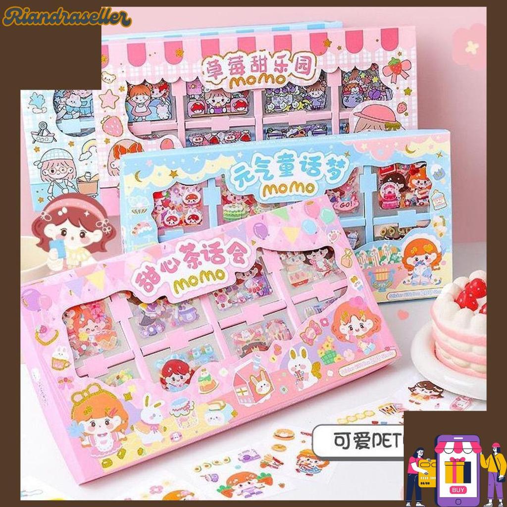 200 lembar Sticker Box PVC Jumbo Size Stiker Langsung kirim