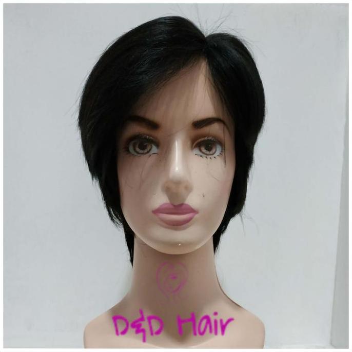 Wig pendek - Wig Wanita Asli 100% - Kualitas premium Promo
