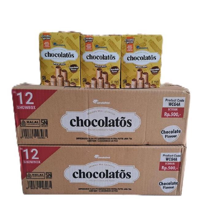 Gery Chocolatos Wafer Roll 1 Karton Isi 12 Box - Cookies Food