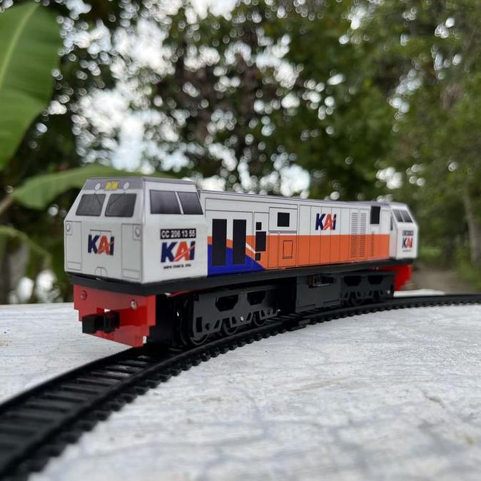 [ Mode Charger ] Double Dinamo Mainan Lokomotif Kereta Api Indonesia Cc206 Kai New Generation Handma