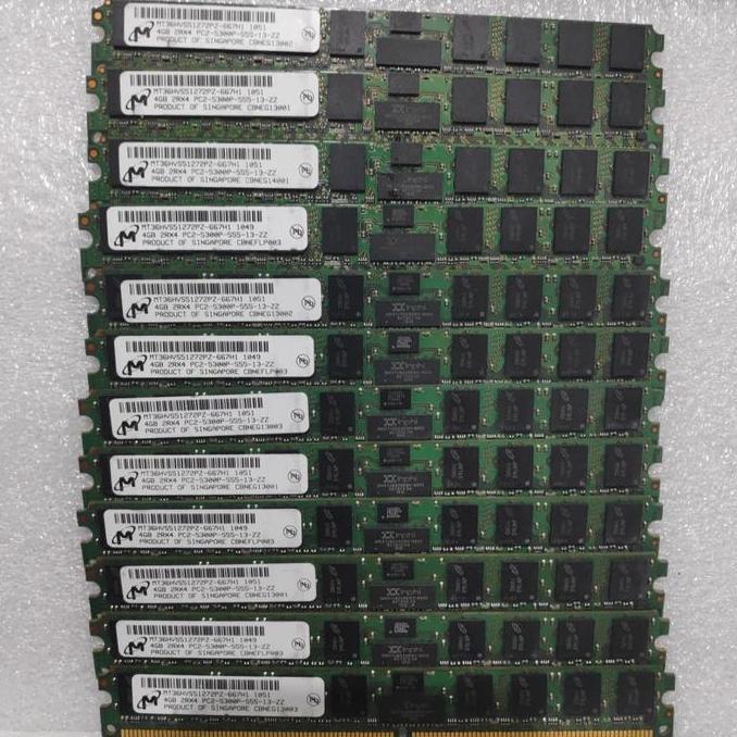 Ram Server 4GB DDR2 PC2-5300P-555 2Rx4 Terlaris