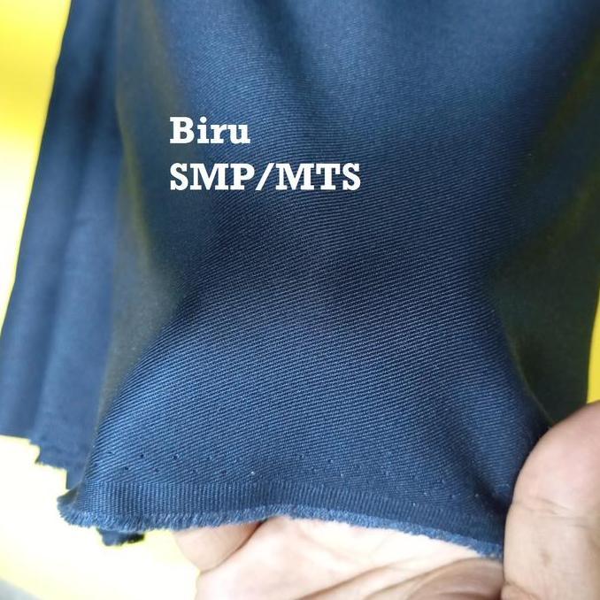 Best- Nagata Drill Biru SMP Kain Seragam Sekolah Kain Celana SMP Kain Celana Biru Kain Sekolah SMP M