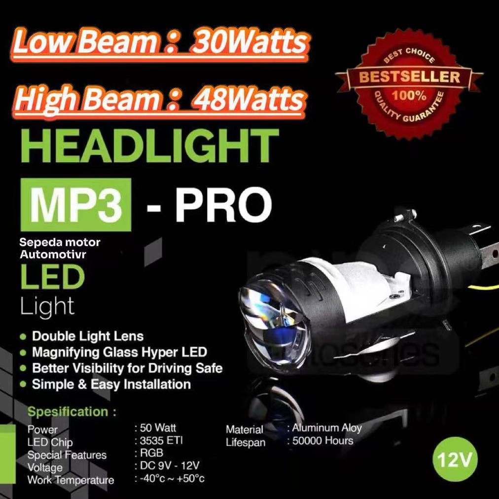 2025 Produk baru H4 Lampu depan mobil lampu led h4 lampu motor led super terang