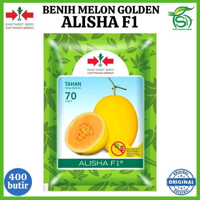 Best- Benih Melon Golden ALISHA F1 400 Butir - Bibit Cap Panah Merah