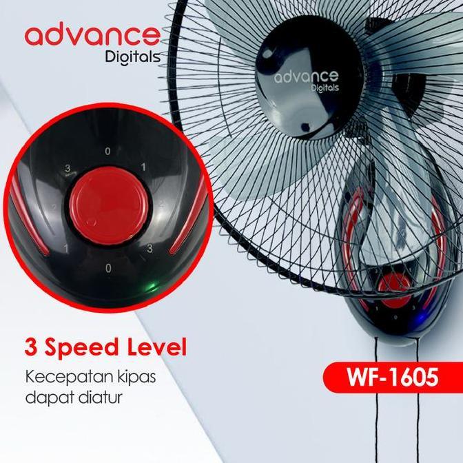 Brrrr- Kipas Angin Advance Wf-1605  Kipas Angin Dinding Advance Wf1605 16" Wall Fan Kipas Angin Dind