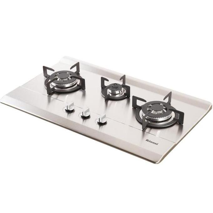 TERBARU - Rinnai Kompor Gas Tanam Rinai 3 Tungku Stainless RB 713 N S RB713 NS RB-713 NS