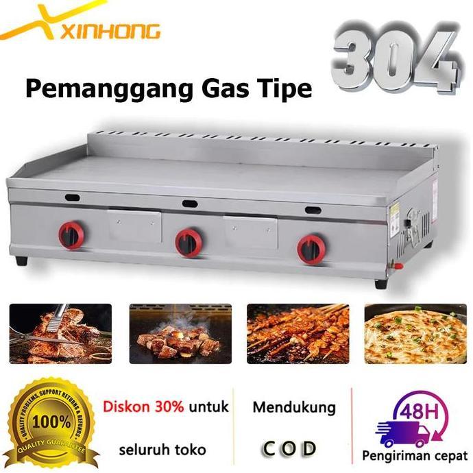 Terlaris Xinhong Burger Griddle Heavy Duty Burger Griddle Gas Type Burger Griddle Untuk Bisnis Burge