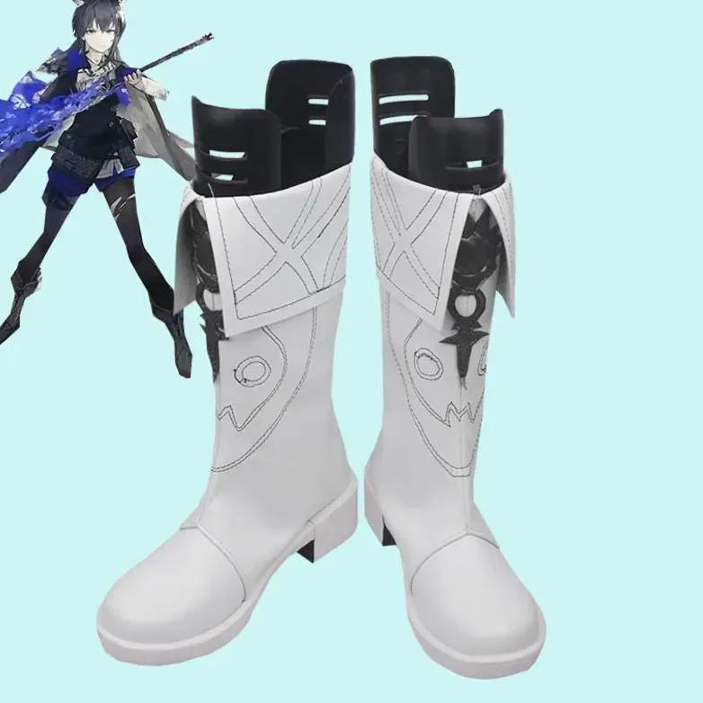 wiwiwi 123RealCos Arknights Texas The Omertosa Shoes Boots Halloween Cosplay Costume Accessory