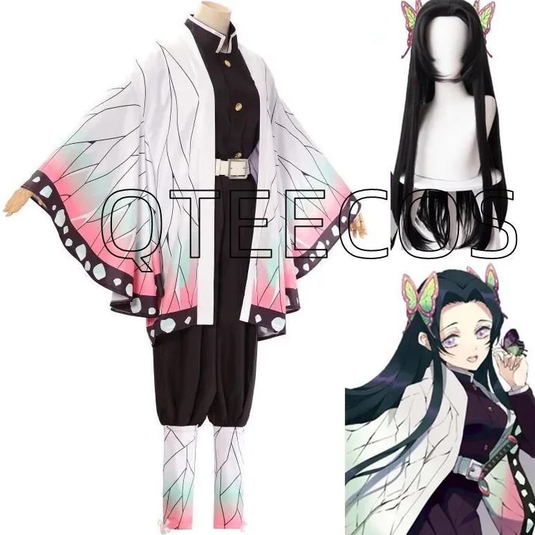 Demon Kochou Kanae Cosplay Costume Adult Anime Kimetsu No Yaiba Shinobu Kochou Halloween Clothes