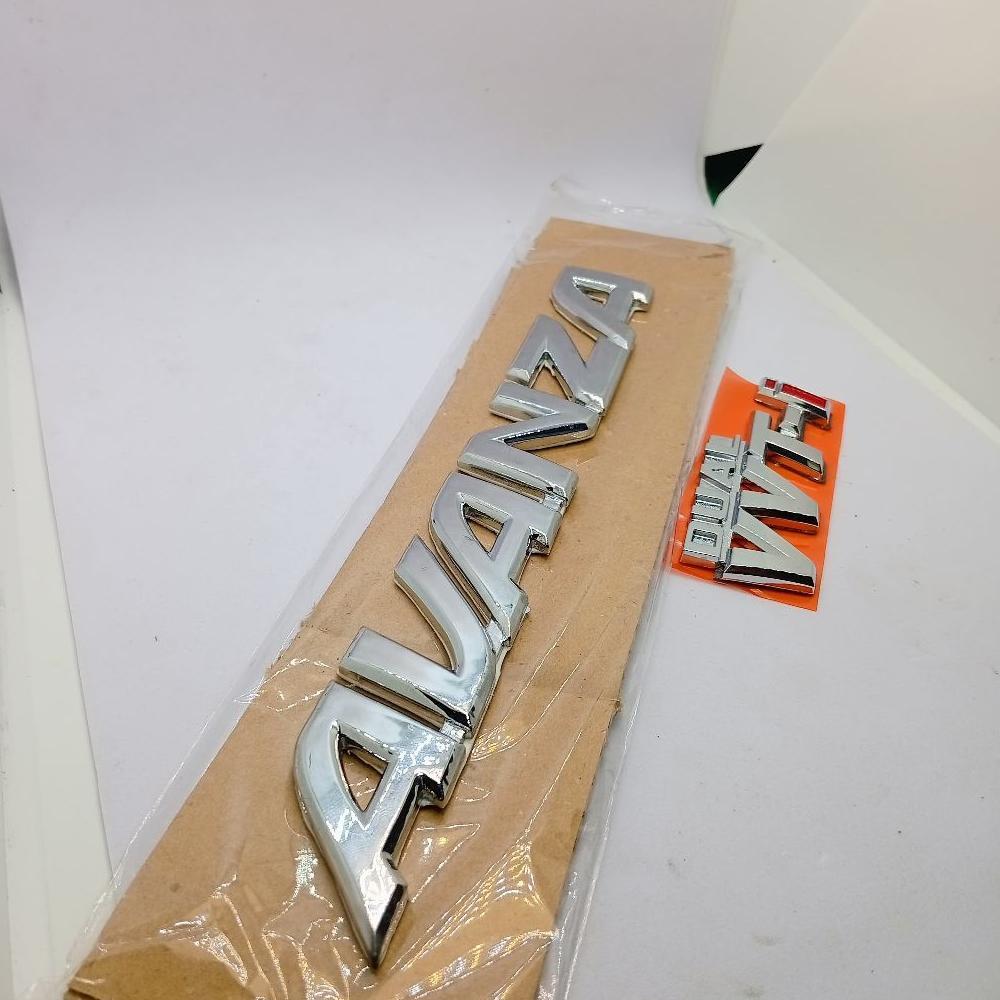 Emblem Logo Tulisan Avanza & Dual Vvti Original