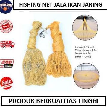 Fishing Net Jala Ikan Jaring Lempar Tanpa Ring Nelayan - JARING BAGUS Promo