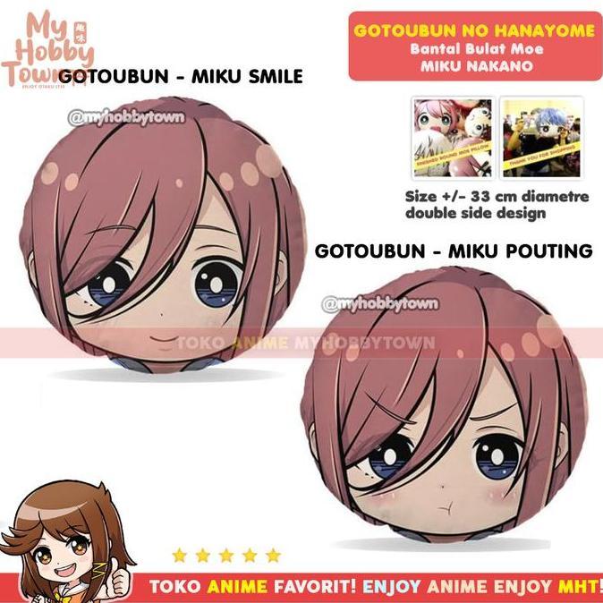 Bantal Bulat Anime Gotoubun : Miku Nakano