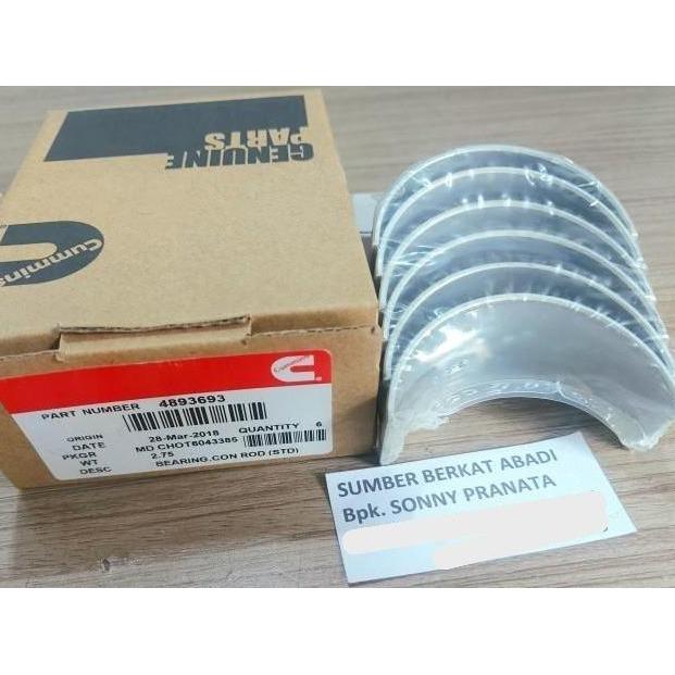 Spesial Cummins 4893693 Lower Conrod Bearing Connecting Rod 6B Isb Std 6732-31-3420  6732313420  673