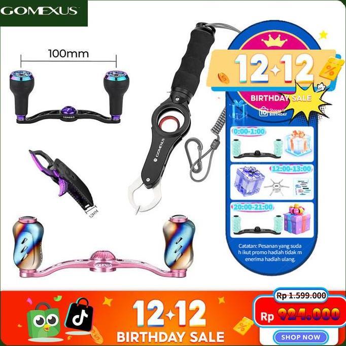 Gomexus HeavyGame Set Alat Pancing Lip Grip Tang Pancing Power Handle Alat Casting Gabus Toman Paket
