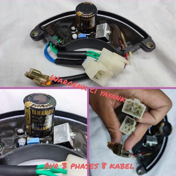 Diskon Avr Yamamoto 3 Phases 8 Kabel Original Genset 5000-7000 Watt