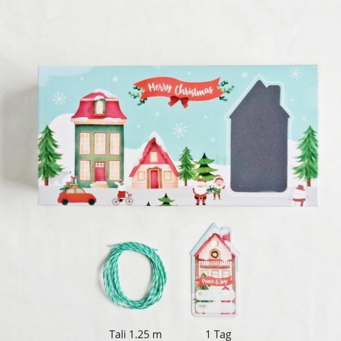 Good- Box Kue Kering Natal Dus Setengah Loyang Natal Kue Brownies 20x10x7 cm