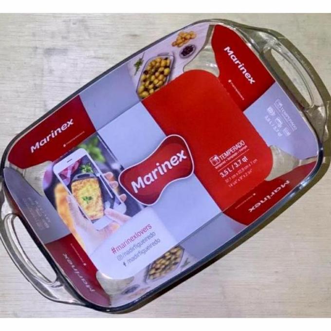 Marinex Loyang Kaca Persegi 3,5 Liter | Tahan Panas | MP-6539
