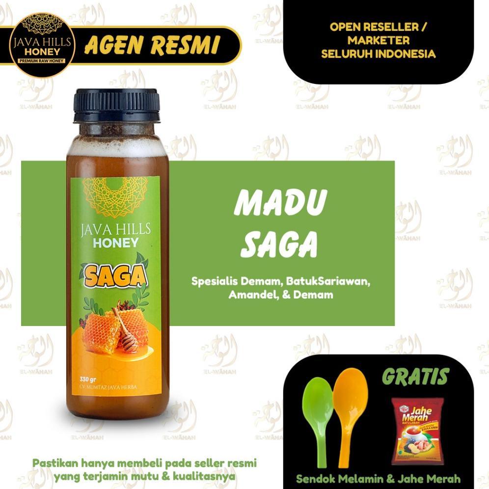 Madu Saga Javahills Java Hills Honey Premium Raw Gurah Herbal Original | Madu Batuk Meredakan Sariaw