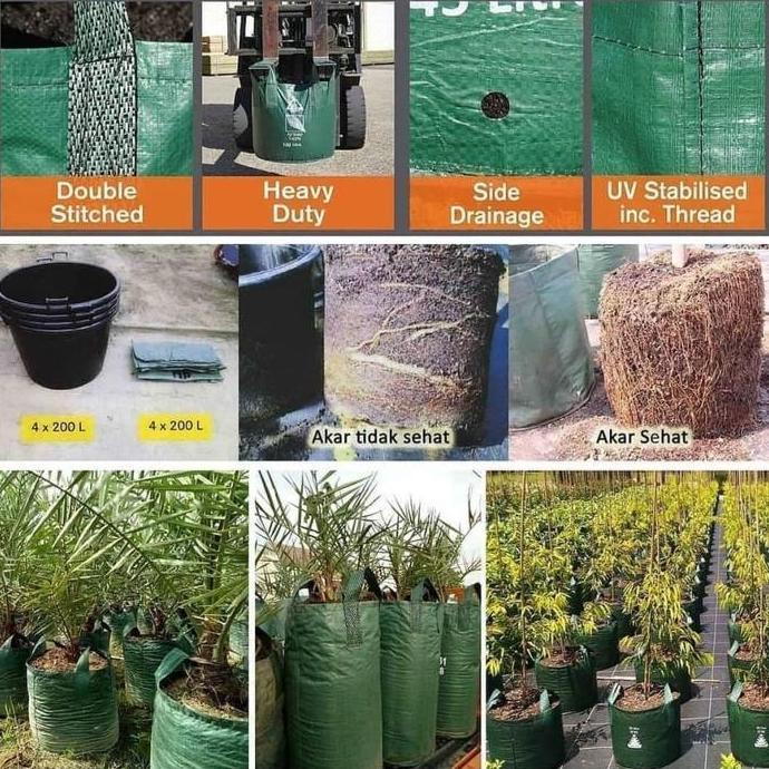 Grdn- Planter Bag 150 Liter Tall Original Easy Grow - Planter Bag - Pot Planter - Pot Besar - Easy G