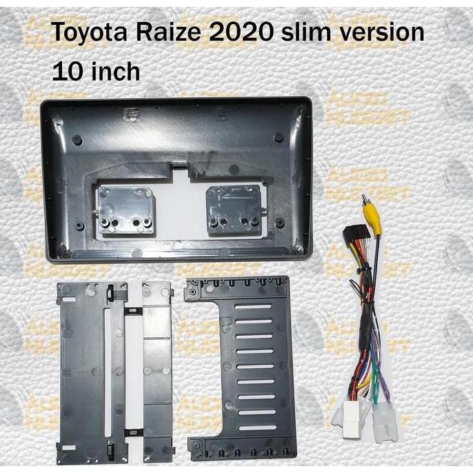 Frame head unit android Toyota Raize 2020 slim version 10 inch + soket ASLI