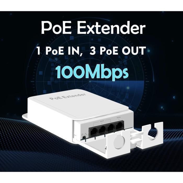 Techma 1 To 2 Aktip Poe Extender & Splitter Original Dan Terpercaya