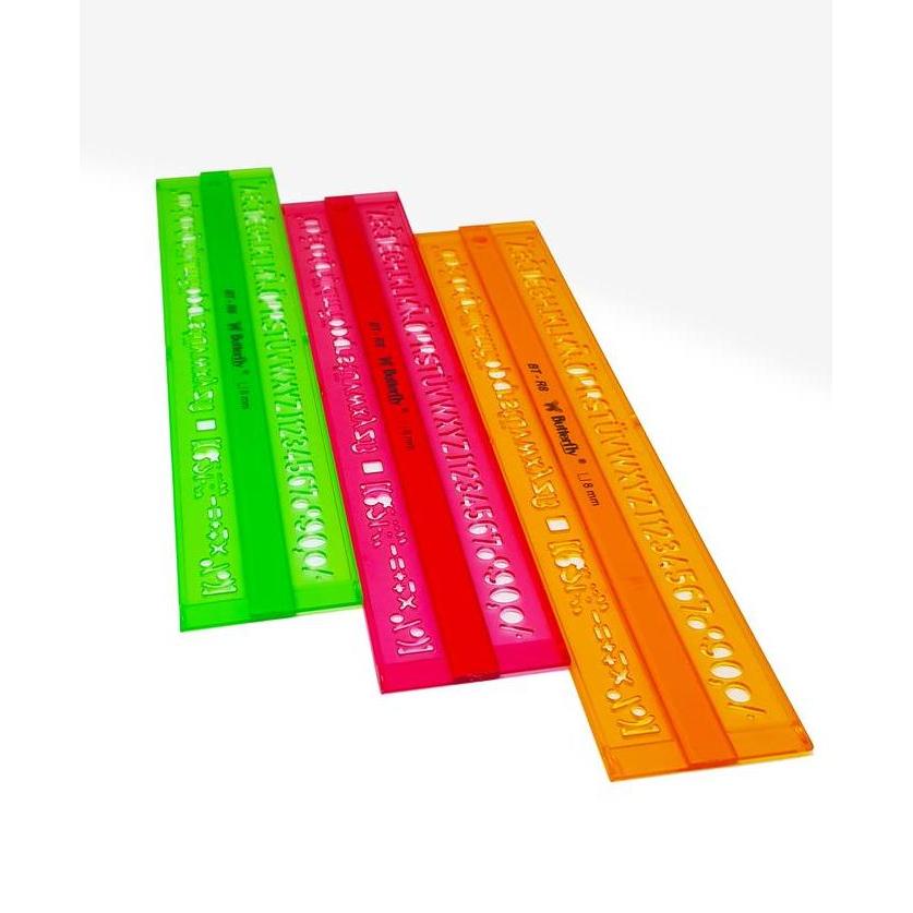 Zxyg- Penggaris Butterfly Bt-R8 / Mal Huruf 8Mm