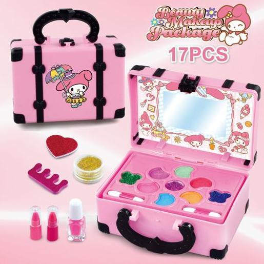 Toypuy- Yoli Toys Girls Makeup Toys Kosmetik Kotak Makeup Princess Girl Toy Play Set Lipstik Eye Sha