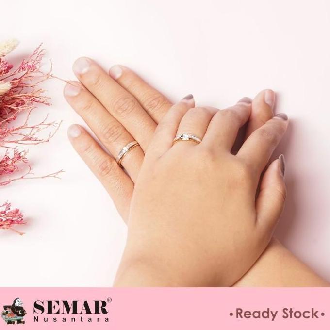 Terlaris Cincin Emas Qiana Wedding Ring Gold Cincin Nikah 10K Semar Nusantara