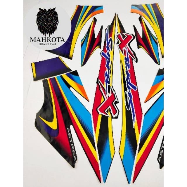 Striping Stiker Polet Sepeda Motor List honda supra x 100 2004 2005 hitam full list body standar sti