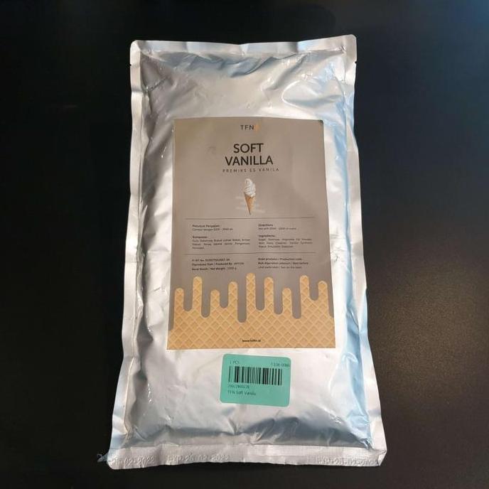 TFN Soft Serve Vanilla 1kg - Bahan Powder untuk Ice Cream Soft Serve Enak & Mudah Buat di Rumah atau
