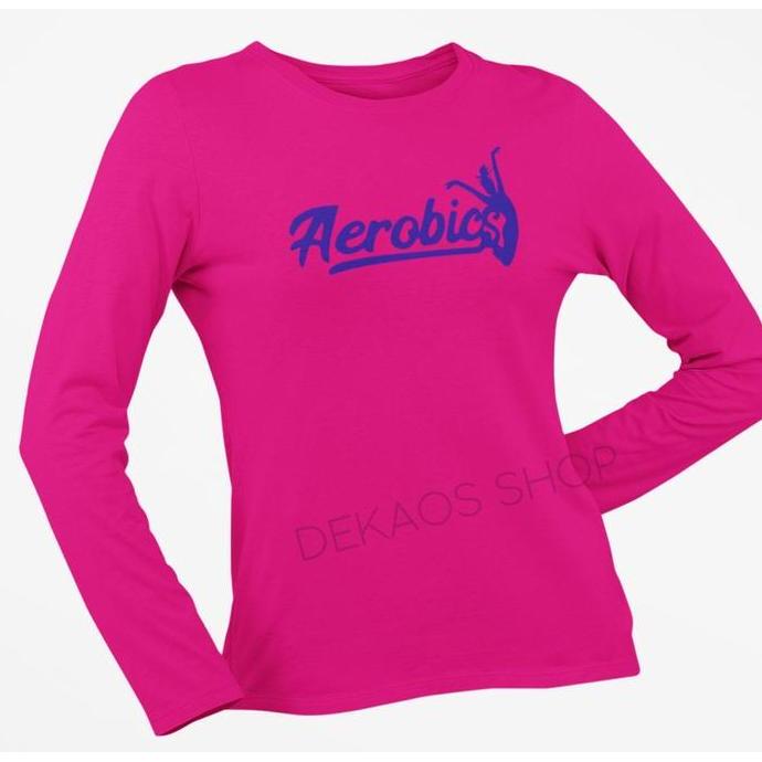 Grily- Kaos Senam Lengan Panjang Wanita  / Baju Senam Lengan Panjang / Baju Aerobic Wanita / Kaos Ol