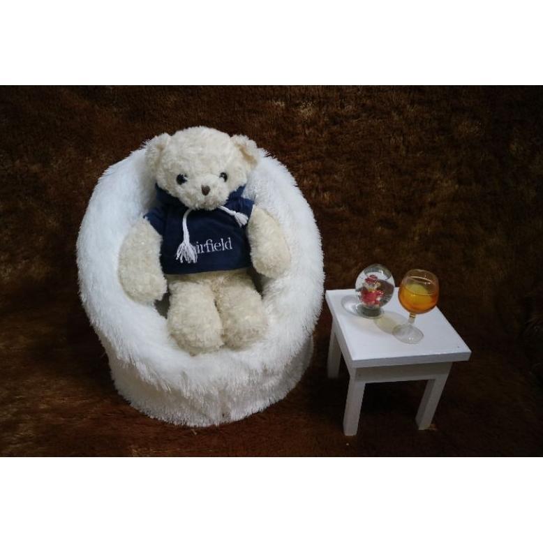 Sofa Bayi putih, Sofa Pose, Kursi Baru Lahir, Sofa Bayi untuk Dudukan, Studio Foto Bayi Latar Belaka