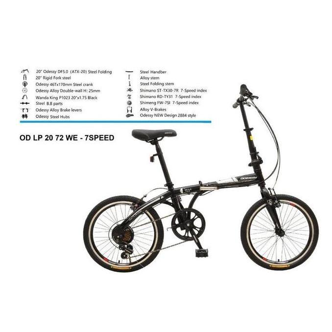Terlaris Sepeda Lipat Odessy 20 72 7Speed New