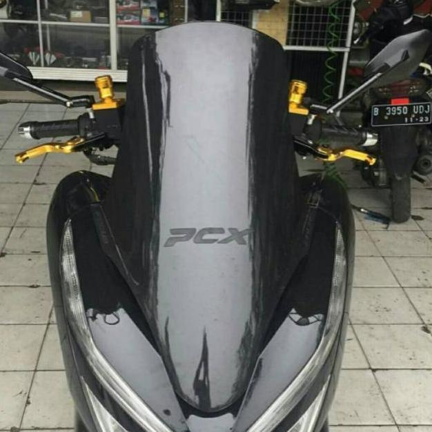 winsil pcx 150 hitam - visor depan pcx 150 - tameng angin pcx - visor depan pcx