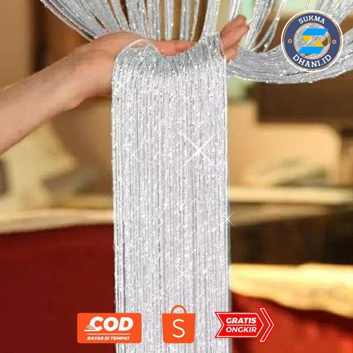 SUKMADHANI TIRAI BENANG GLITTER 300X300 DEKORASI LAMPION DAN BACKDROP IO-98