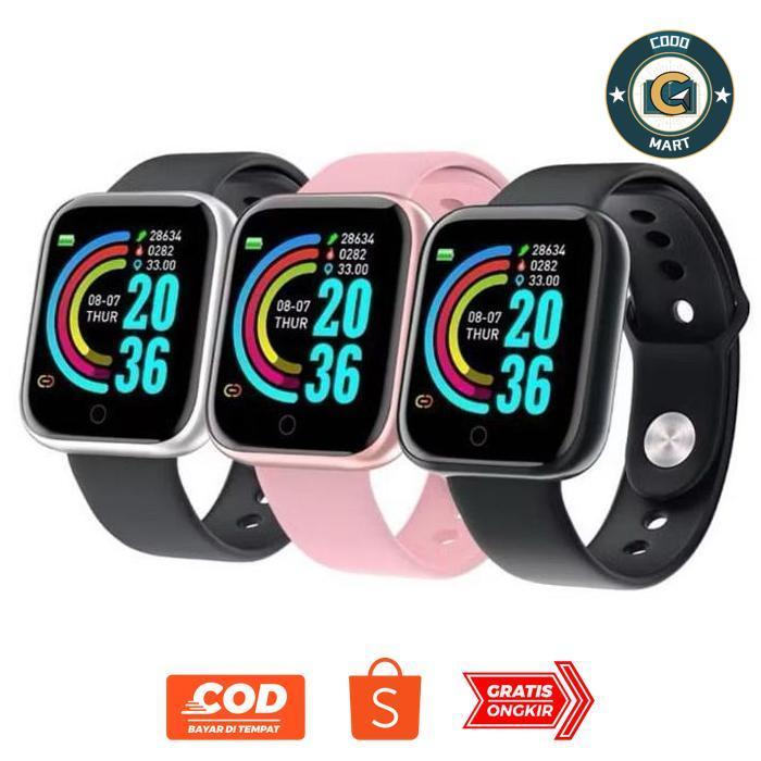 CODOMART SC-COD SMARTWATCH Y68 -D20 JAM TANGAN WANITA/PRIA/COUPLE TERMURAH UR37