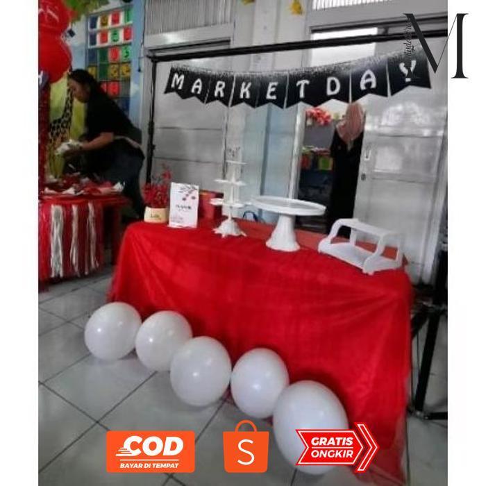 MARTYDASTORE BANNER TULISAN MARKET DAY SELAMAT HARI GURU / DEKORASI MARKET DAY LOMBA KELAS HAPPY TEA