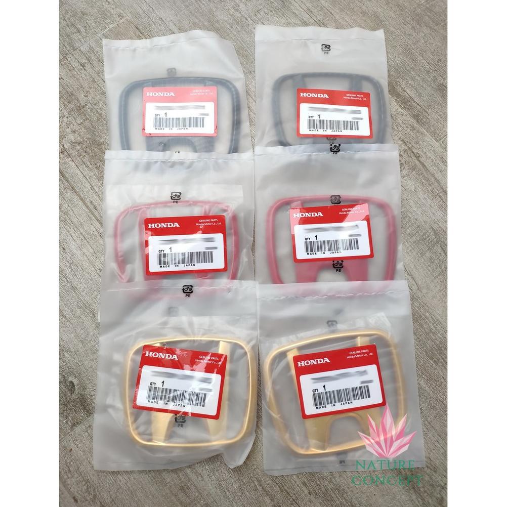 Emblem Logo Honda Freed Ori Jepang Carbon Merah Gold SEPASANG Depan Belakang