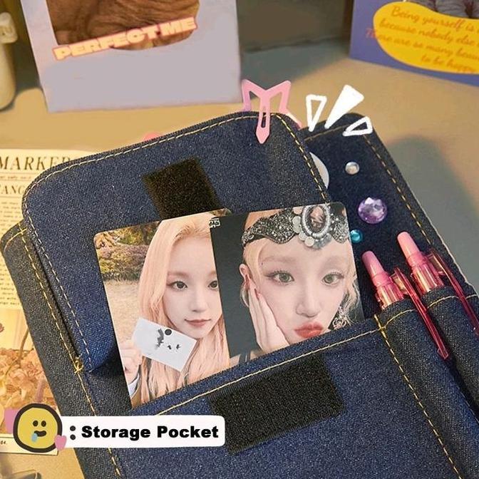 A5 DENIM BINDER + 20 SLEEVE 4p / 6 RING BINDER A5