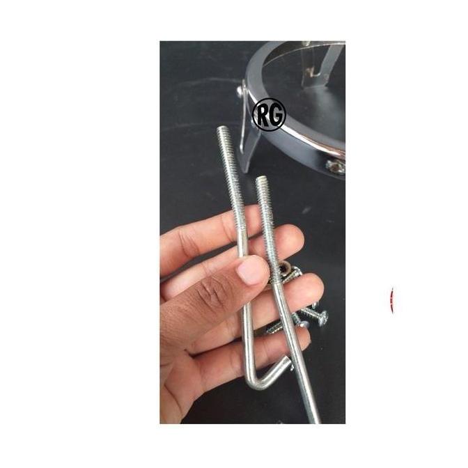 Ring ketipung ring kendang dut 22 cm krom V4 ring lebih tebel baut uk