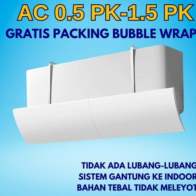 sitikurnia21436 - talang ac penahan angin cover ac indoor 1/2 pk 1 pk 2 pk